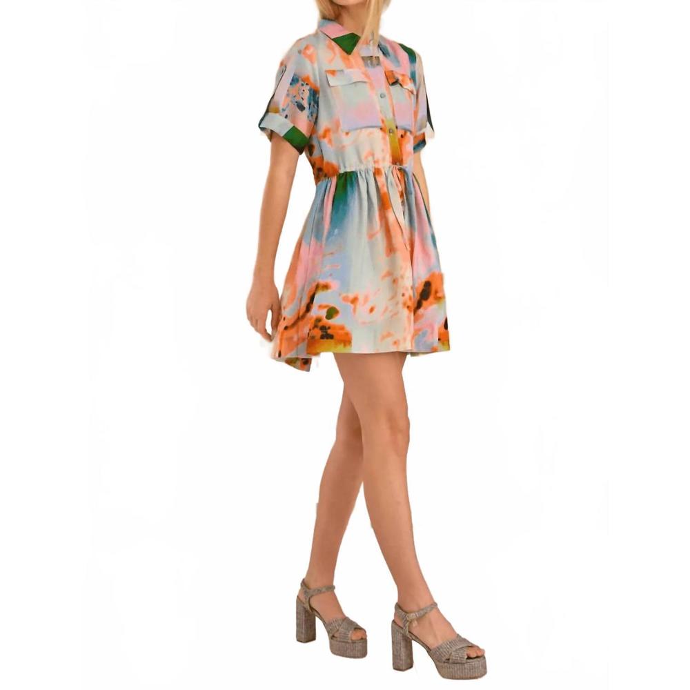 NEW HUNTER BELL peyton mini dress in lava lamp - Picture 3 of 6